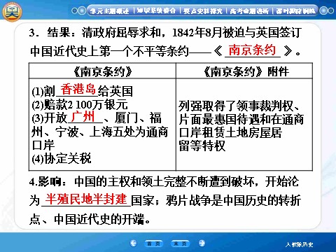 高中历史必修一【高效提能】2015高考历史（人教版）一轮复习课件【知识整合+要点探究+高考透析】3-1从鸦片战争到八国联军侵华（共42张ppt）第10页