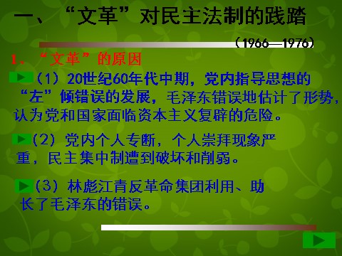 高中历史必修一高中历史 第21课 民主政治建设的曲折发展课件 新人教版必修1第4页