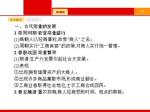 高中历史必修二2017高三历史人教版一轮复习课件：第17讲　古代商业与经济政策 第2页