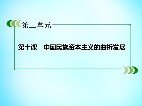 高中历史必修二高中历史 第三单元 第10课 中国民族资本主义的曲折发展课件 新人教版必修2第3页