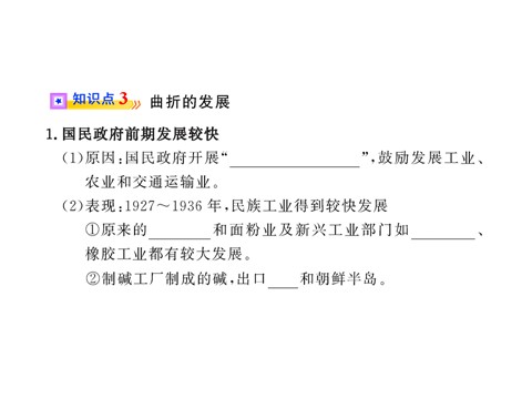 高中历史必修二第三单元第十课   中国民族资本主义的曲折发展（人教版必修2）第10页