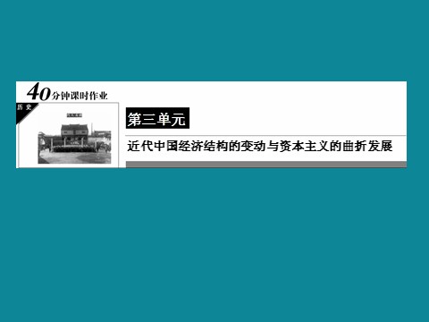 高中历史必修二高中历史人教版必修二 40分钟课时作业：3-9第1页