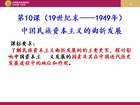 高中历史必修二高中历史（人教版）必修二 【课件】第10课：中国民族资本主义的曲折发展 设计一第3页