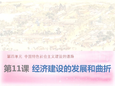 高中历史必修二（教师参考）高中历史 第四单元 第11课 经济建设的发展和曲折课件2 新人教版必修2第1页