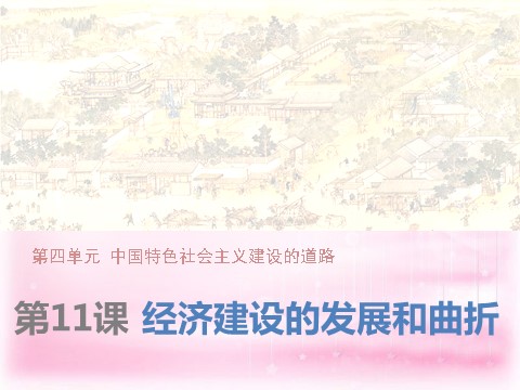 高中历史必修二（教师参考）高中历史 第四单元 第11课 经济建设的发展和曲折课件1 新人教版必修2第1页