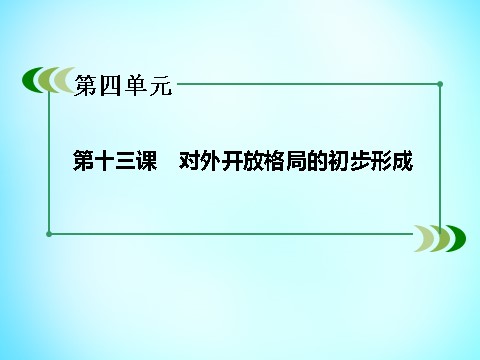 高中历史必修二高中历史 第四单元 第13课 对外开放格局的初步形成课件 新人教版必修2第3页