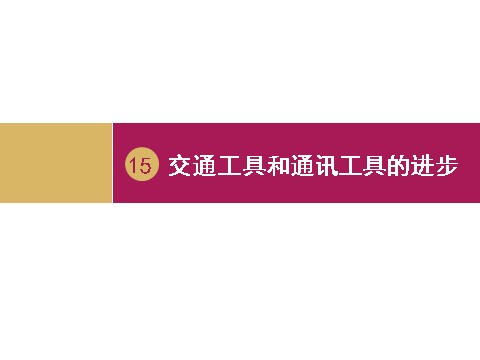 高中历史必修二高中历史（人教版）必修二 【课件】第15课：交通工具和通讯工具的进步第1页