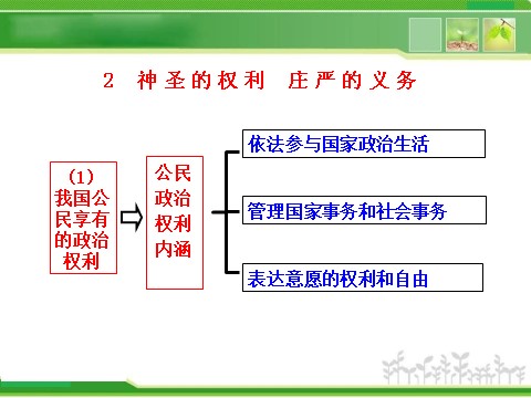 高中政治必修二1.1.2 政治权利与义务：参与政治生活的基础和准则 高中政治新课程课件：（人教必修2）第4页