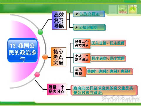 高中政治必修二2-1.2我国公民的政治参与人教版高中政治复习课件：第2页