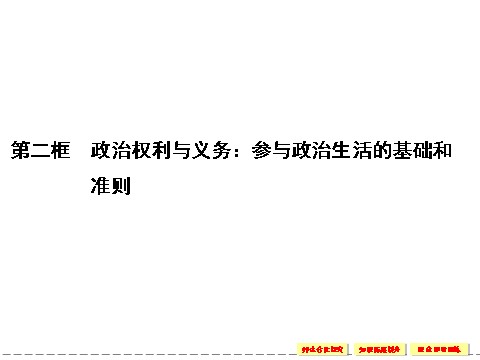 高中政治必修二1.1.2 政治权利与义务：参与政治生活的基础和准则 课件（人教版必修2）第1页