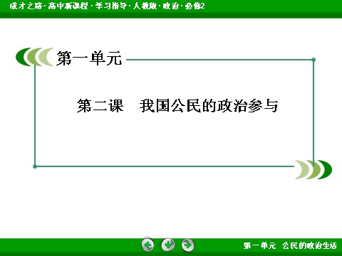 高中政治必修二1-2-1 民主选举：投出理性一票高一政治（人教版）必修2课件：第3页