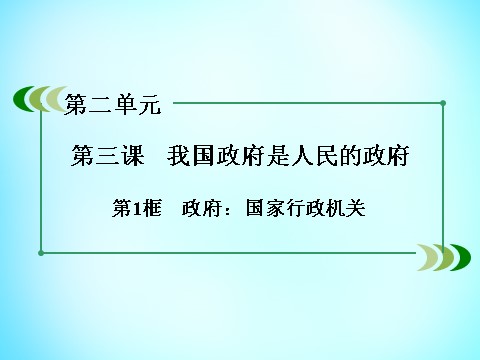 高中政治必修二第二单元 第3课 第1框 政府 国家行政机关课件 新人教版必修22第7页