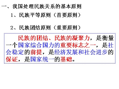 高中政治必修二3.7.1处理民族关系的原则（新人教版）高一政治必修2课件：第10页