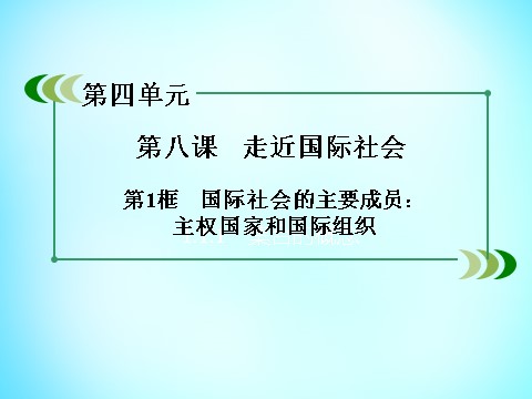 高中政治必修二第四单元 第8课 第1框 国际社会的主要成员 主权国家和国际组织课件 新人教版必修22第6页