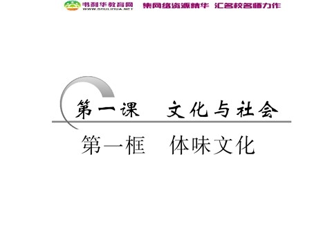 高中政治必修三第一单元 第一课 第一框 体味文化课件 新人教版必修3第8页