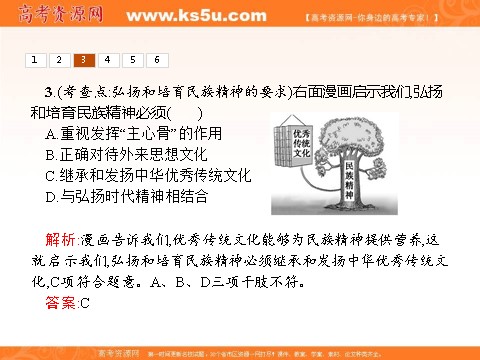 高中政治必修三第三单元 中华文化与民族精神 综合探究3（新人教版） Word版含解析2016-2017学年高二政治必修3（课件）：第10页