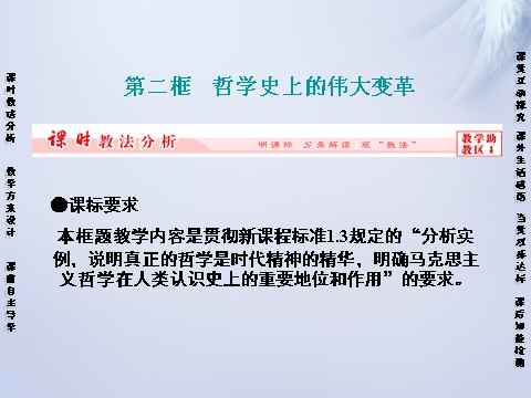 高中政治必修四2015-2016学年高中政治 第三课 第二框 哲学史上的伟大变革课件 新人教版必修4第1页