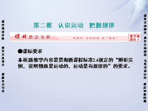 高中政治必修四2015-2016学年高中政治 第四课 第二框 认识运动 把握规律课件 新人教版必修4第1页