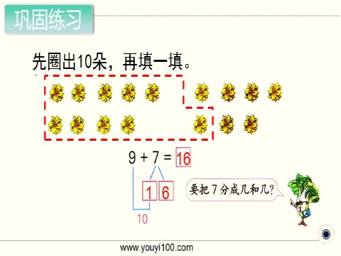 一年级上册数学（苏教版）第1课时 9加几第4页