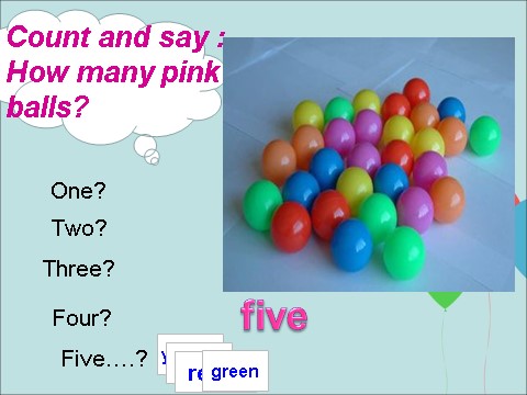 一年级上册英语（外研一起点）Module 8 Unit 2 How many pink balls 课件3第6页