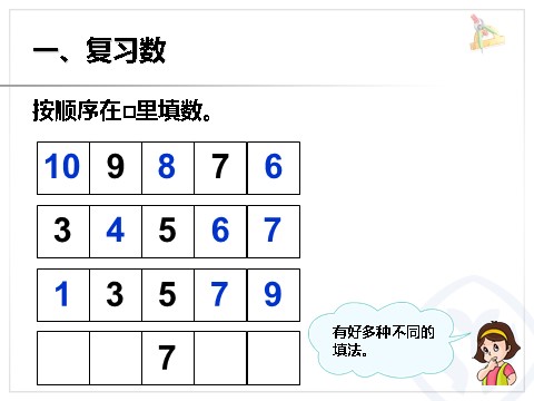 一年级上册数学(人教版）第5单元—整理和复习（课时1）第3页