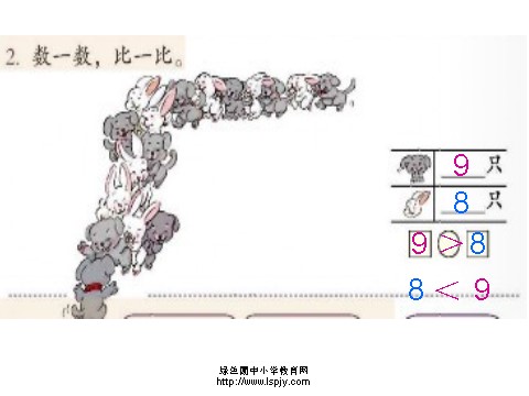 一年级上册数学(人教版）《8和9的组成及加减法》课件第5页