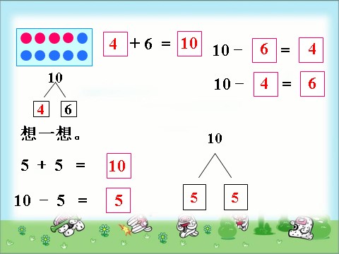 一年级上册数学(人教版）10的组成得到的加减算式_10第2页