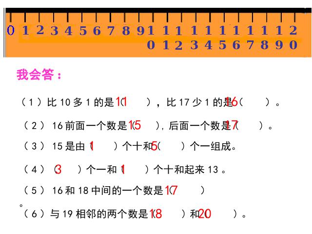 一年级上册数学(人教版）《10~20各数的读数和写数》(数学)第6页