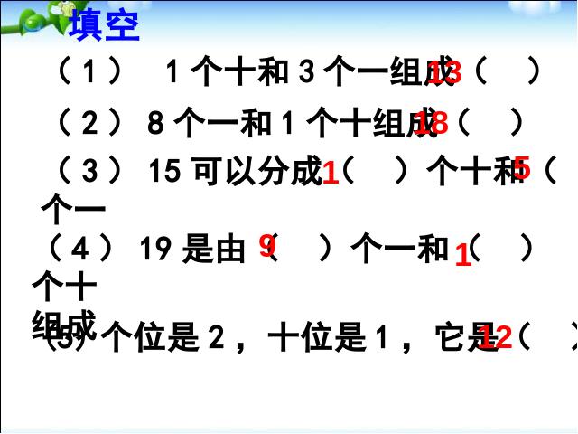 一年级上册数学(人教版）数学优质课《10加几的加法和相应的减法》第4页