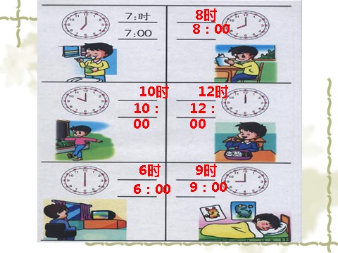 一年级上册数学(人教版）《认识钟表》课件3第6页