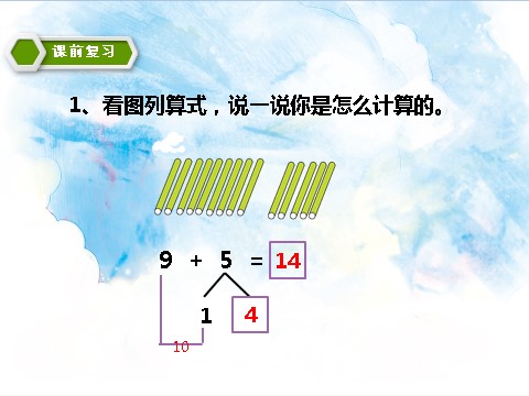 一年级上册数学(人教版）8、7、6加几 教学课件第2页