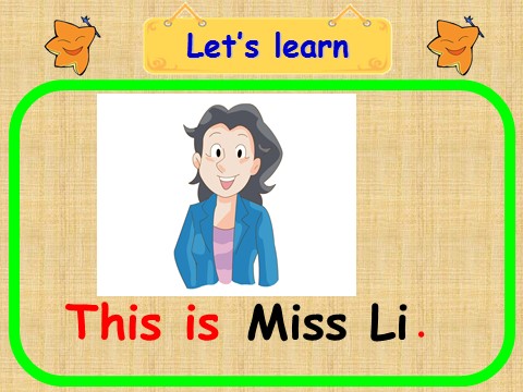 一年级上册英语（译林版）Unit 3 This is Miss Li  课件2第4页