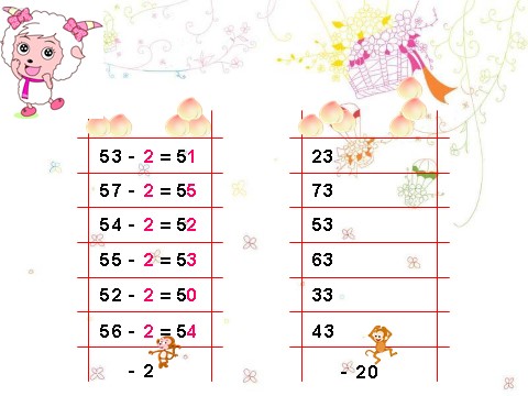 一年级下册数学（苏教版）公开课两位数减整十数、一位数(不退位)ppt课件第8页