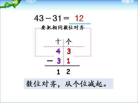 一年级下册数学（苏教版）精品两位数加、减两位数(不进位、不退位)ppt课件第7页