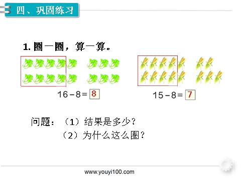 一年级下册数学（人教版）第3课时  十几减8第8页