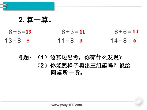 一年级下册数学（人教版）第3课时  十几减8第9页