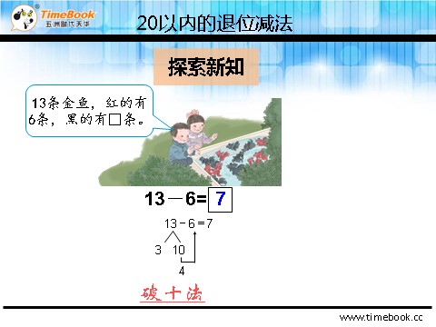 一年级下册数学（人教版）2.2.2 十几减7、6第7页