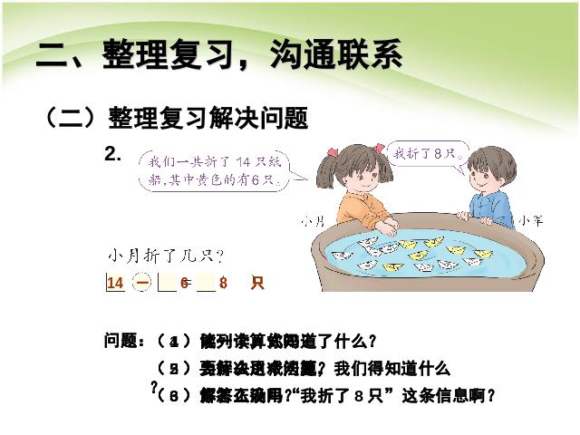 一年级下册数学（人教版）数学20以内的退位减法:整理和复习第7页