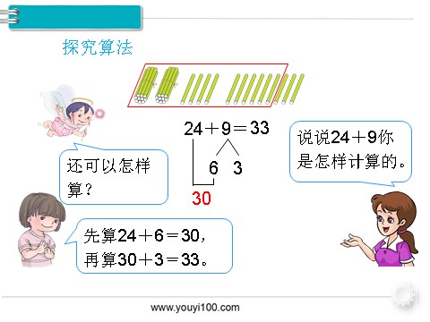 一年级下册数学（人教版）第4课时  两位数加一位数、整十数（2）第4页