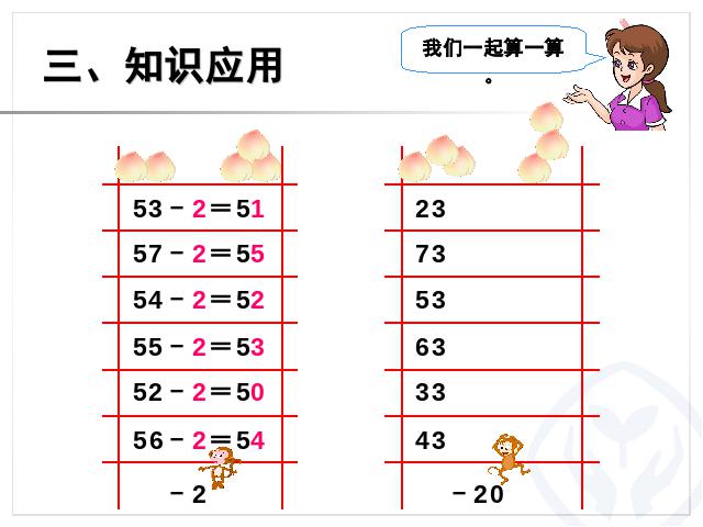 一年级下册数学（人教版）数学-《两位数减一位数、整十数（不退位）》(第7页