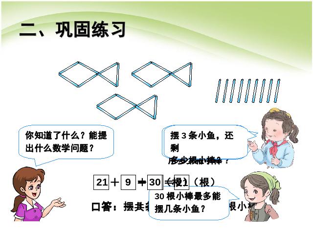 一年级下册数学（人教版）100以内的加法和减法(一):整理和复习:解决问题ppt课件下载第7页