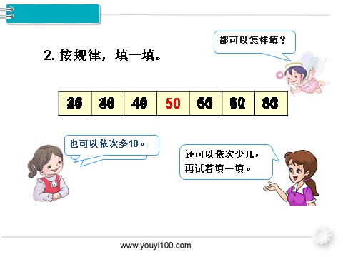 一年级下册数学（人教版）第2课时  找规律（2）第8页
