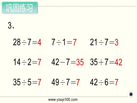 二年级上册数学（苏教版）第2课时 用7的口诀求商第6页