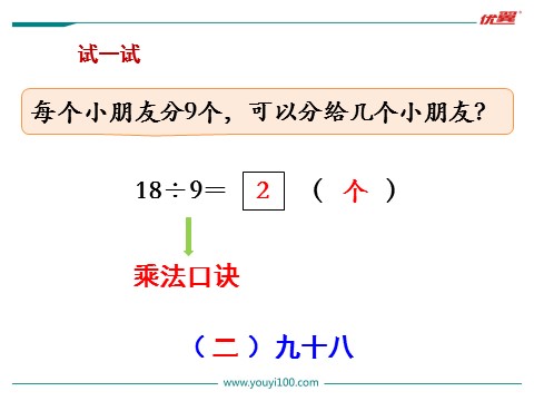 二年级上册数学（苏教版）第8课时 用9的口诀求商第6页