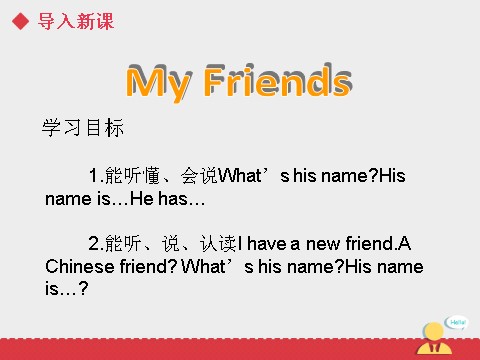 二年级上册英语（SL版）Unit3 lesson4《My Friends》课件第4页