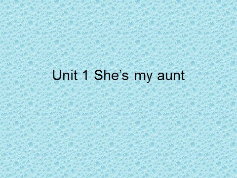 二年级上册英语（译林版）Unit 1 She's my aunt 课件2第1页