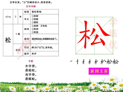 二年级上册语文（生字教学课件）识字2  树之歌第6页