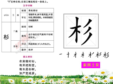 二年级上册语文（生字教学课件）识字2  树之歌第9页