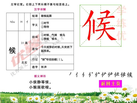 二年级上册语文（生字教学课件）玲玲的画第6页