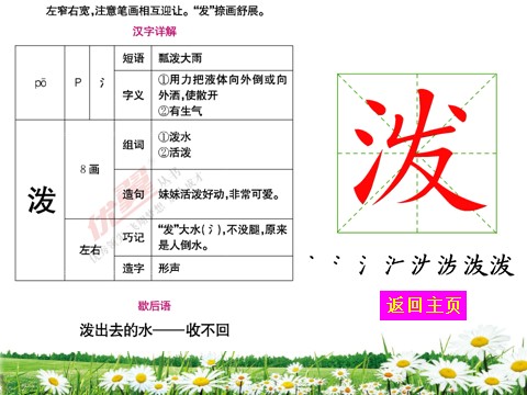 二年级上册语文（生字教学课件）难忘的泼水节第3页